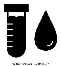 Water testing kit icon solid style transparent