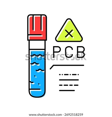 water testing for pcb contamination color icon vector. water testing for pcb contamination sign. isolated symbol illustration
