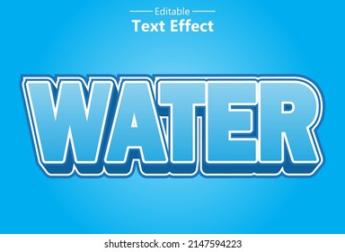 water text effect with blue color editable for promotion.