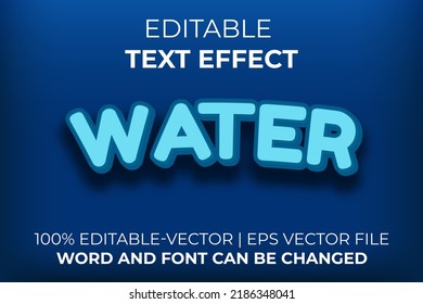 Water Text Effect, Easy To Edit