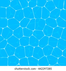 Water texture with sunlight reflections. Vector background