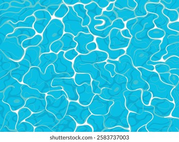 Water texture top view. Pattern of stains on water in the pool. Vector hand drawing
