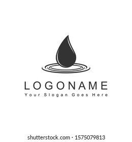 water that fall to water surface Image graphic icon logo design abstract concept vector stock. Can be used as symbol related to nature or plumbing.