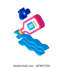 water thermometer icon vector. isometric water thermometer sign. color isolated symbol illustration