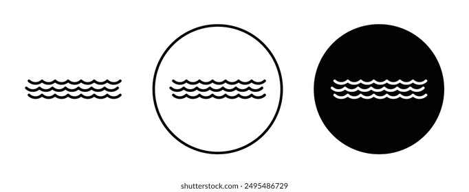 Conjunto de iconos de Vector de línea fina de agua.
