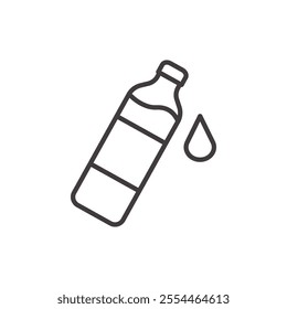 Water thin liner icon vector.