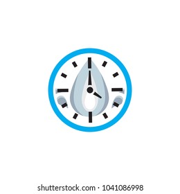Water Time Logo Icon Design