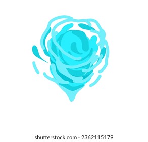 water tornado cartoon vector illustration