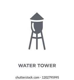 Water tower icon. Water tower design concept from Agriculture, Farming and Gardening collection. Simple element vector illustration on white background.