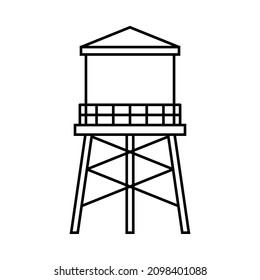 Water tower icon design template vector isolated illustration