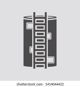 Water tower icon in flat style.Vector illustration.