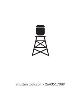 ícone torre de água ilustração elemento design