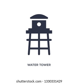 water tower icon. Simple element illustration from agriculture farming and gardening concept. water tower editable symbol design on white background. Can be use for web and mobile.