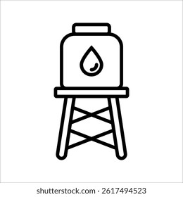 water tower icon. Thin, Light Regular And Bold style design isolated on white background