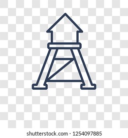 Water tower icon. Trendy Water tower logo concept on transparent background from Agriculture Farming and Gardening collection