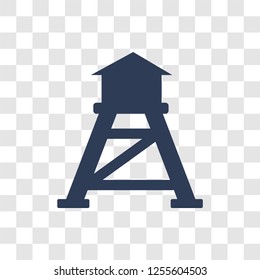 Water tower icon. Trendy Water tower logo concept on transparent background from Agriculture Farming and Gardening collection