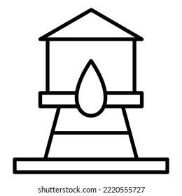 Water Tower icon vector image. Can also be used for web apps, mobile apps and print media.