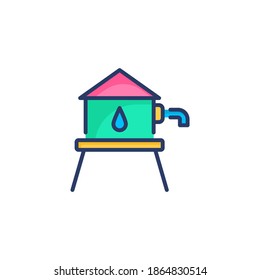 Water Tower icon in vector. Logotype