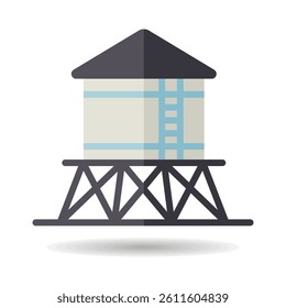 Water tower isolated icon. Agriculture sign. Graph symbol for your web site design, logo, app, UI. Vector illustration, EPS10.