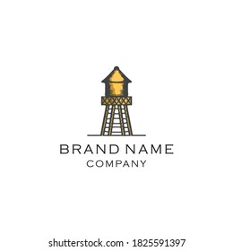 Water tower logo design template vector illustration