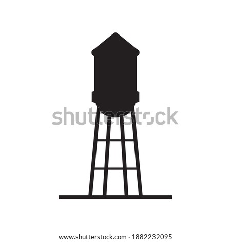 Water tower logo design template vector illustration