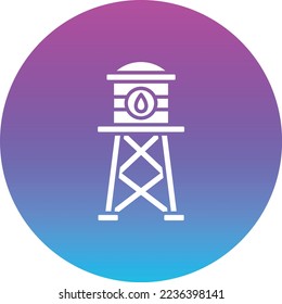 Water Tower vector icon. Can be used for printing, mobile and web applications.