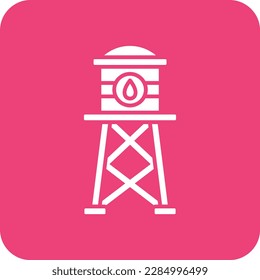 Icono vectorial de la Torre de Agua. Se puede usar para imprimir, móviles y aplicaciones web.