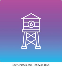 Water Tower vector icon. Can be used for printing, mobile and web applications.