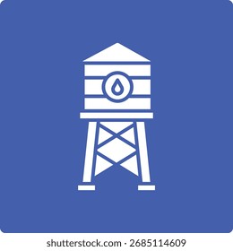 Water Tower vector icon. Can be used for printing, mobile and web applications.