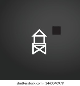 Water Tower vector icon. Water Tower concept stroke symbol design. Thin graphic elements vector illustration, outline pattern for your web site design, logo, UI. EPS 10.