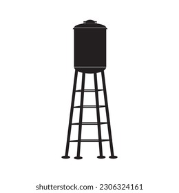 Wasserturm, Vektorsymbol, Illustrationslogo Design.