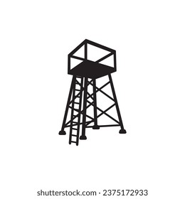 Water tower vector icon illustration logo design.