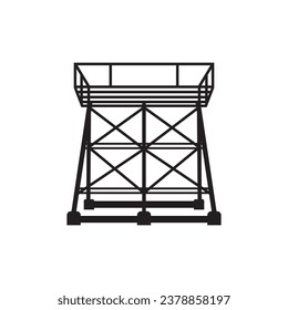 Water tower vector icon illustration logo design.