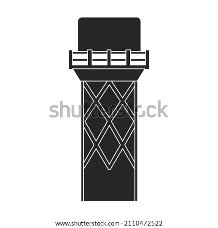 Water tower vector icon.Black vector icon isolated on white background water tower.
