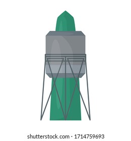 Water tower vector icon.Cartoon vector icon isolated on white background water tower.