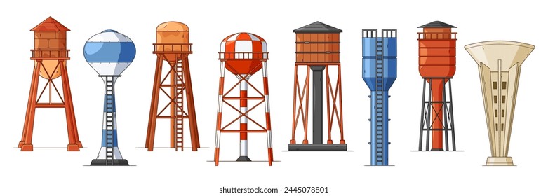 Water Towers Are Elevated Structures Used To Store And Distribute Water To Communities To Maintain Water Pressure