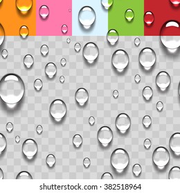 Water Transparent Drops Seamless Pattern 