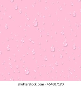 Water transparent drops seamless pattern.
