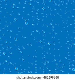 Water transparent drops seamless pattern.