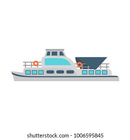 Water transport color flat icon