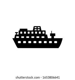 Water transport, cruise ship icon. Simple vector boat icons for ui and ux, website or mobile application