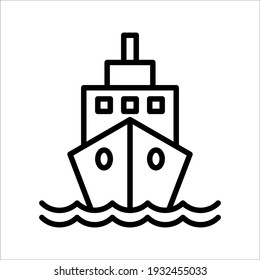 Transporte de agua, icono de cruceros. Iconos simples vectoriales para ui y ux, sitio web o aplicación móvil en fondo blanco. modificable por color