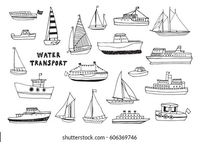 water transport line vector pattern.