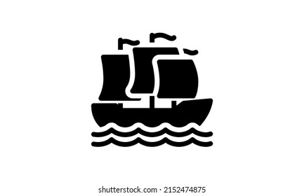 water transportation icon with white background