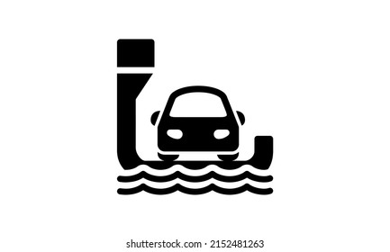 water transportation icon with white background