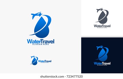 Water Travel logo designs vector