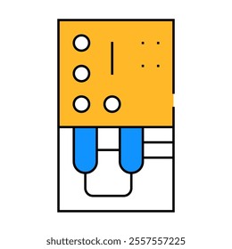 water treatment electrical equipment line icon vector. water treatment electrical equipment sign. isolated symbol illustration