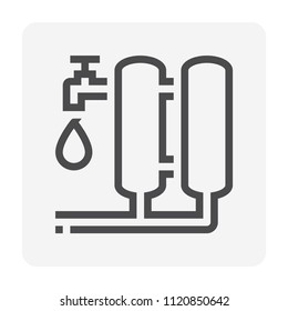 Water treatment and water filter icon, 48x48 pixel perfect and editable stroke.