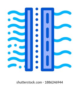 Water Treatment Filter Vector Sign Thin Line Icon. Filtration Unhealthy Water Treatment Linear Pictogram. Recycling Environmental Ecosystem Plumbing Industry Contour Illustration