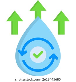 Water Treatment Icon Flat Vector Illustration